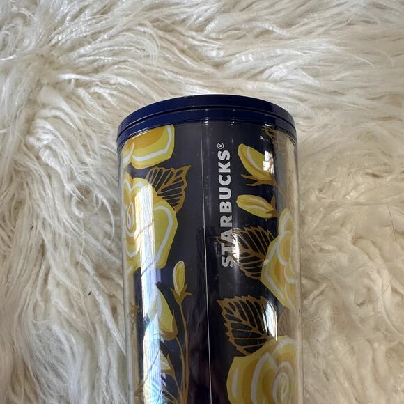 Starbucks Yellow Rose of TEXAS Tumbler Mug Cold Cup No Straw Venti 24oz Limited - Picture 3 of 4